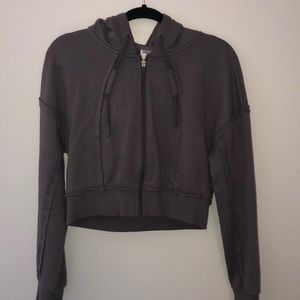 Gymshark Gray Cropped Hoodie